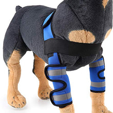 Load image into Gallery viewer, Alician 1 Pair Dogs Care Kneepad Leggings Pet Protector Surgery Injury Protective Cover  Blue S
