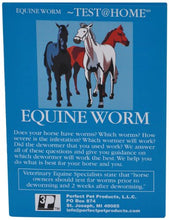 Load image into Gallery viewer, Perfect Pet Products Equine Worm Test detects Worms in Horses, Mules, Cattle, Chicken, Goats, Camels, etc. (Just Collect Sample and Mail to Our Vet Lab)
