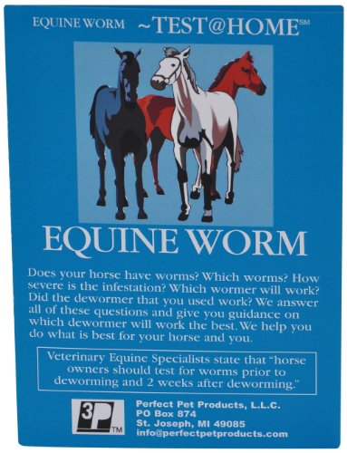 Perfect Pet Products Equine Worm Test detects Worms in Horses, Mules, Cattle, Chicken, Goats, Camels, etc. (Just Collect Sample and Mail to Our Vet Lab)