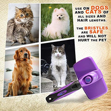 Load image into Gallery viewer, GM Pet Supplies Self Cleaning Slicker Brush | This is The Best Dog and Cat Brush for Shedding and Grooming | Our Pet Brushes Are Suitable for All Hair Lengths
