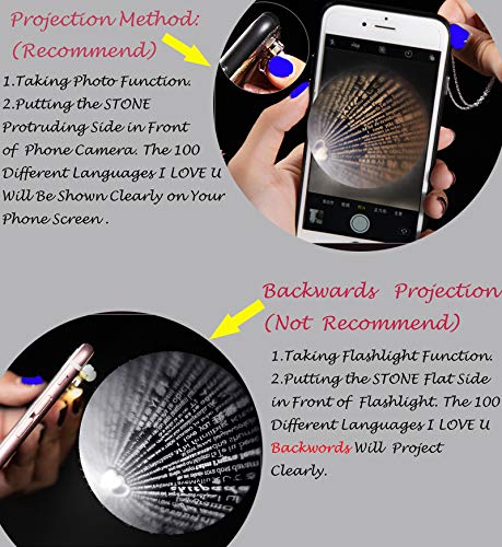 Load image into Gallery viewer, Tornito Gold Plated 100 Languages I Love You Memory Necklace Projection Pendant Necklace for Women (A1:Heart Shape,Silver Tone)