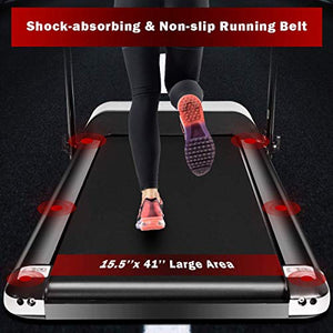 GOPLUS Ultra-Thin Electric Folding Treadmill, Installation-Free Design, Low Noise Perfect for Home Use
