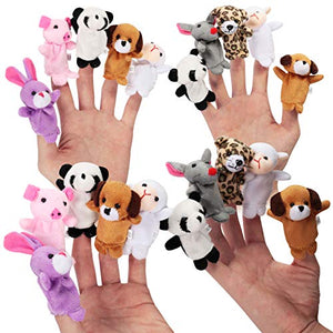 JOYIN 28 Packs Valentines Day Gift Cards Prefilled with Animal Finger Puppet and Heart Box Set for Kids Party Favors, Classroom Exchange Prizes, Valentine’s Greeting Cards