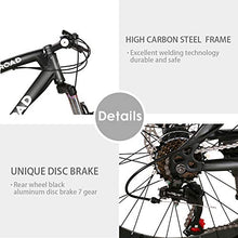 Load image into Gallery viewer, Max4out Fat Tire Mountain Bike 21 Speed Shimano Derailleur, with High Carbon Steel Frame, Double Disc Brake and Front Suspension Anti-Slip Bikes with 26 inch Wheels, Black
