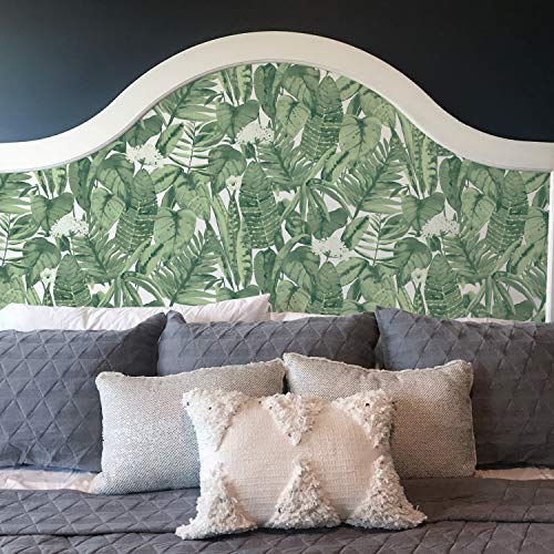 Load image into Gallery viewer, Tempaper Jungle Green Tropical Removable Peel and Stick Wallpaper, 20.5 in X 16.5 ft, Made in the USA