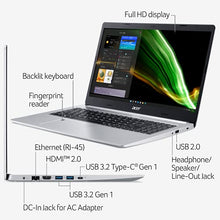 Load image into Gallery viewer, Acer Aspire 5 A515-46-R3UB | 15.6&quot; Full HD IPS Display | AMD Ryzen 3 3350U Quad-Core Mobile Processor | 4GB DDR4 | 128GB NVMe SSD | WiFi 6 | Backlit KB | FPR | Amazon Alexa | Windows 11 Home in S mode
