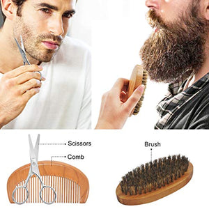 Upgraded Beard Grooming Kit w/Beard Conditioner,Beard Oil,Beard Balm,Beard Brush,Beard Shampoo/Wash,Beard Comb,Beard Scissors,Storage Bag,Beard E-Book,Beard Growth Care Gifts for Men