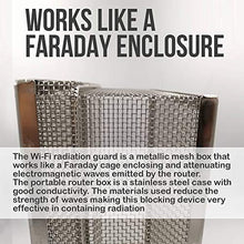 Load image into Gallery viewer, Upgraded – WiFi Router Cover, EMF Guard, Blocks 90-95% of EMF RF Waves, 12” x 9” x 3”, EMF WiFi Cover, WiFi Radiation Cover, EMF Protection Router, Router Shield Universal Fit – Silver
