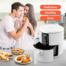 Load image into Gallery viewer, Kitcher3.5Qt Air Fryer LED Touch Digital Screen Hot Air Fryers Oven Oilless Cooker with Temperature Control 60 Minutes Timer Non-stick Fry Basket 50 Recipes Auto Shut Off Feature (White)
