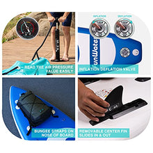 Load image into Gallery viewer, FunWater SUP Inflatable Stand Up Paddle Board 10&#39;x31&#39;&#39;x6&#39;&#39; Ultra-Light Inflatable Paddleboard with ISUP Accessories,Fins,Adjustable Paddle, Pump,Backpack, Leash, Waterproof Phone Bag,Kayak Seat

