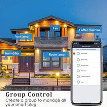 Load image into Gallery viewer, Smart Plugs That Work with Alexa, Google Home Assistant &amp; IFTTT, Dual Sockets 2.4G WiFi Outlet Compatible with Avatar Controls, Smart Life &amp; Tuya APP - Energy Monitoring, Timer, Group Remote Control
