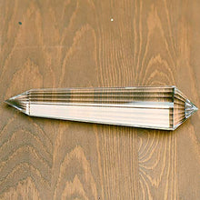 Load image into Gallery viewer, DingSheng Natural Clear Quartz 12 Sided Or 24 Sided Phantom Crystal Wand Point Vogel Wand Inspired Spiritual Reiki Healing and Free Pouch (2.7inches 24 Sided Quartz Wand)
