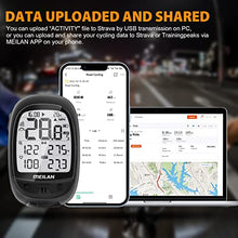 Load image into Gallery viewer, MEILAN Oval GPS Bike Computer Wireless, Bluetooth ANT+ Bicycle Odometer and Speedometer Waterproof Rechargeable Cycling Computer with 2.4 Inch LCD Backlight Display Fits All Bikes Outdoor Cycling

