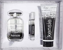 Load image into Gallery viewer, Kensie Fragrance for Her Eau De Parfum 3.4 FL. Oz, Eau De Parfum 0.3 FL. Oz, and Body Lotion 6.8 Oz
