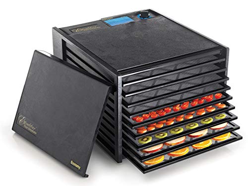 Excalibur 9-Tray Electric Food Dehydrator with Adjustable Thermostat For Temperature Control Patented Technology For faster & Efficient 15 Square Feet Drying Space, Black