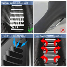 Load image into Gallery viewer, Waterproof Comfortable Wide Bike Seat with Red Warning Strip,Memory Foam Bicycle Saddle with Dual Shock Absorbing,Universal Fit Bike Cushion Replacement on Indoor/Outdoor Mountain Bikes for Women&amp;Men
