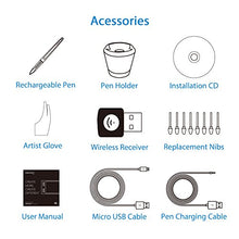 Load image into Gallery viewer, Huion Inspiroy Q11K Wireless Graphics Drawing Tablet Digital Art Tablet with 8192 Pressure Sensitivity 8 Express Keys Glove-11inch, Compatible with Mac Windows
