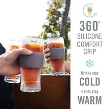 Load image into Gallery viewer, Host Freeze Beer Freezer Gel Chiller Double Wall Plastic Frozen Pint Glass, Set of 2, 16 oz, Grey 2-Pack
