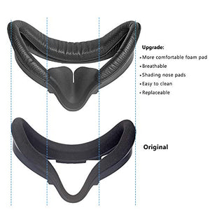 HIJIAO Latest Upgrade Accessories for Oculue Quest 2, Including VR Facial Interface Bracket & PU Leather Foam Face Cover Pad Replacement & Protective Lens Cover for Oculus Quest 2