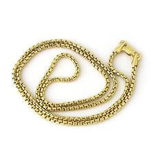 Load image into Gallery viewer, 14K Gold 1.8MM, 2.5MM, or 3.5MM Round Box Chain Necklace - Multiple Lengths Available- Yellow or White (18, 2.5MM, Yellow)

