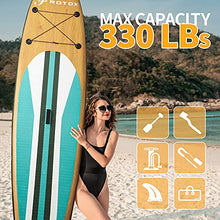 Load image into Gallery viewer, Inflatable Stand Up Paddle Board, 11'×33''×6''(6'' Thick) ISUP Non-Slip Deck,Bottom Fin for Paddling, Surf Control with Premium SUP Accessories &amp; Backpack for Youth Adults Beginner
