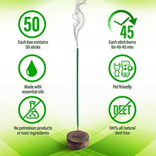 Load image into Gallery viewer, Mosquito Repellent Incense Sticks 50 Pieces per Box, Repellent for Patio /Natural Ingredients Citronella Oil/Lemongrass Oil/Made with Natural Based Essential - DEET Free - Mosquito Repellent Outdoor
