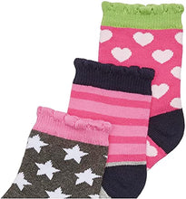 Load image into Gallery viewer, Jefferies Socks Little Girls Dots/Hearts/Stripes Fashion Crew Socks 6 Pairs Pack, Multi, Small
