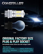 Load image into Gallery viewer, Combriller 3157 LED Bulb White 6000K, 3056 3156 3057 4157 led bulb with Projector Replacement for led reverse lights turn signal bulb brake light bulb tail light bulb parking light bulb, pack of 2
