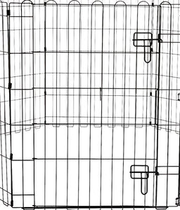 AmazonBasics Foldable Metal Pet Dog Exercise Fence Pen With Gate - 60 x 60 x 30 Inches