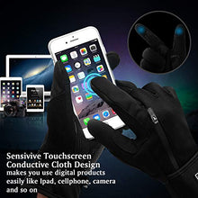 Load image into Gallery viewer, HOLOHOLO Winter Cycling Gloves Touchscreen Warm Gloves Windproof &amp; Waterproof Gloves for Cycling, Skiing Running Outdoor Sports. Suits Men &amp; Women (Black, M)
