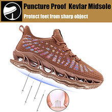 Load image into Gallery viewer, Steel Toe Shoes for Men Lightweight Work Safety Sneakers Comfortable Puncture Proof Safety Shoes for Industrial,Coustruction Khaki
