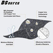 Load image into Gallery viewer, Copper Comfortable Socks, Dsource Smooth Breathable Running Socks Black Crew Medium Black 6
