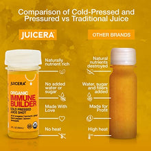 Load image into Gallery viewer, JUICERA Organic Immune Boost Immune Builder Wellness Shots - 12 Pack - USDA Organic Cold Pressed Juice Shots with Anti-Inflammatory Immune Shot Blend of Ginger &amp; Turmeric - Liquid Vitamin Shot
