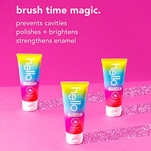 Load image into Gallery viewer, hello Kids Unicorn Sparkle Fluoride Toothpaste With Natural Bubble Gum Flavor, Vegan, Sls &amp; Gluten Free, 4.2 oz, 4 count
