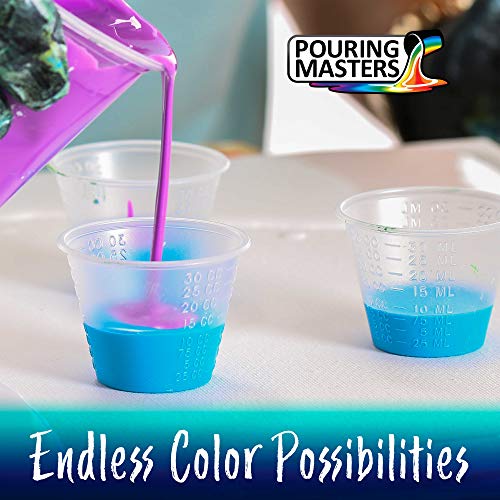 Load image into Gallery viewer, Pouring Masters Tropical Turquoise Acrylic Ready to Pour Pouring Paint – Premium 8-Ounce Pre-Mixed Water-Based - for Canvas, Wood, Paper, Crafts, Tile, Rocks and More