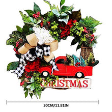 Load image into Gallery viewer, Christmas Wreath Round Handcrafted New Year Elegant Holiday Wreath Pine Wreath Door Wall Garland Christmas Thanksgiving Decor

