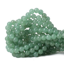 Load image into Gallery viewer, Qiwan 45PCS 8mm Green Aventurine Loose Beads Natural Stone Beads for Jewelry Making DIY,1 Strand 15"
