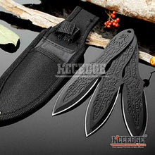Load image into Gallery viewer, Tactical Knife Survival Knife Hunting Knife 6.5&quot; Dragon Engraved Throwing Knives Set Fixed Blade Knife Razor Sharp Edge Camping Accessories Camping Gear Survival Kit Tactical Gear 73697 (Black)
