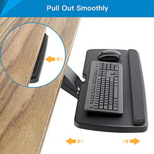 Load image into Gallery viewer, HUANUO Keyboard Tray Under Desk，360 Adjustable Ergonomic Sliding Keyboard &amp; Mouse Tray, 25&quot; W x 9.8&quot; D, Black
