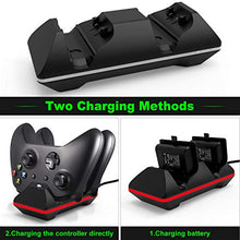 Load image into Gallery viewer, Controller Charger for Xbox One,CVIDA Dual Xbox One/One S/One Elite Charging Station with 2x 1600mAh Rechargeable Battery Packs for Two Wireless Controllers Charge Kit- Black
