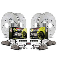 Load image into Gallery viewer, Power Stop K1445-26 Front and Rear Z26 Carbon Fiber Brake Pads with Drilled &amp; Slotted Brake Rotors Kit
