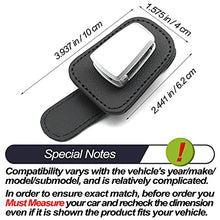 Load image into Gallery viewer, MECHCOS Car Glasses Holder Universal Car Visor Sunglasses Holder Clip Leather Eyeglasses Hanger and Ticket Card Clip Eyeglasses Mount for Car, 2 Packs, Black
