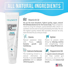 Load image into Gallery viewer, Cali White Vegan Whitening Toothpaste with Vitamin B12, Organic Mint, Fluoride-Free Toothpaste, SLS Free, Gluten-Free, Xylitol, Natural Toothpaste
