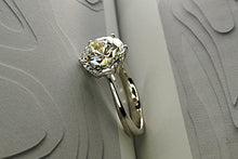 Load image into Gallery viewer, TenFit Jewelry Elegant 4ct Round Cushion Cut Solitaire Halo Diamond Wedding Engagement Ring,Size 7
