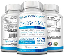Load image into Gallery viewer, Omega-3MD - Fish Oil EPA &amp; DHA - Improve Cardiovascular, Cognitive, and Joint Health - 6 Bottles Supply
