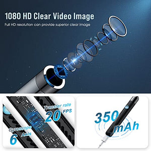 Ear Wax Removal - Earwax Remover Tool with 8 Pcs Ear Set - Ear Cleaner with Camera - Earwax Removal Kit with Light - Ear Camera with 6 Ear Spoon - Ear Cleaner for Kids, Adults & Pets