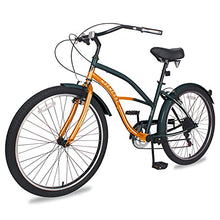 Load image into Gallery viewer, MOONCOOL Adult Cruiser Bike 7 Speed 26 Inch, Beach Cruiser Bicycle for Women Men Complete Cruiser Bikes with Multiple Colors
