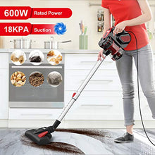 Load image into Gallery viewer, INSE Vacuum Cleaner Corded 18KPA Suction Stick Vacuum Cleaner with 600W Motor Multipurpose 3 in 1 Handheld Corded Vacuum Cleaner I5 Red
