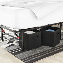 Load image into Gallery viewer, Amazon Basics Collapsible Fabric Storage Cubes Organizer with Handles, Black - Pack of 6
