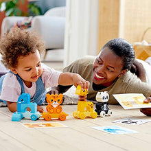 Load image into Gallery viewer, LEGO DUPLO My First Animal Train 10955 Pull-Along Toddlers’ Animal Toy with an Elephant, Tiger, Giraffe and Panda, New 2021 (15 Pieces)
